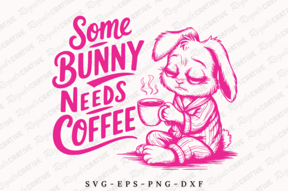 Coffee Bunny SVG: A Fresh Easter Embroidery Design for Lighthearted Craft Projects
