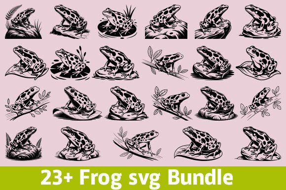 Frogs That Make You Smile: A Designer’s Take on the 23 Frog Bundle SVG