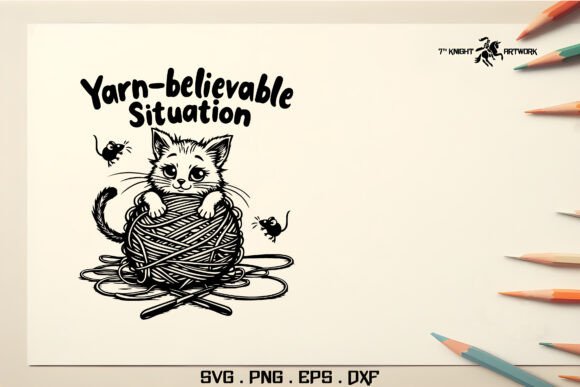 Funny Cat Svg Pt.6: A Playful Embroidery Design for Light-Hearted Projects