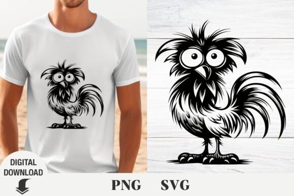 Funny Chicken Svg, Cute Rooster Svg