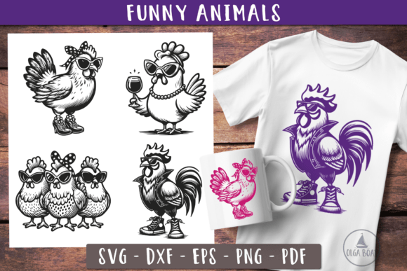 Funny Chickens Svg Farm Animals Review for Real Embroidery Projects