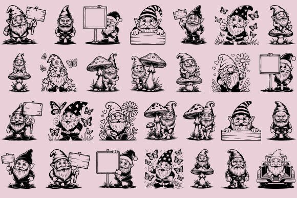 Funny Gnome SVG Bundle, Garden Gnome Svg