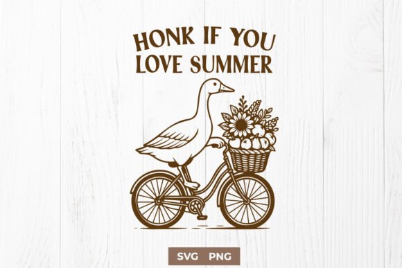 Honk if You Love Summer SVG Funny Goose