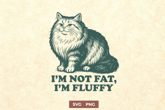 I’m Not Fat I’m Fluffy SVG Funny Cat