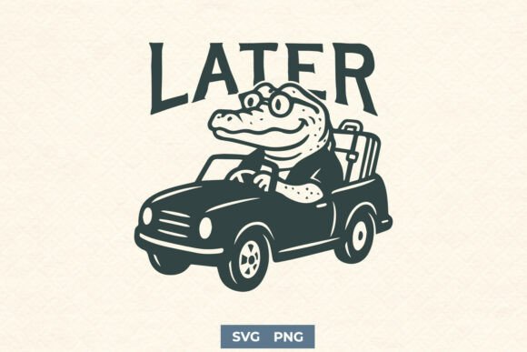 Later Alligator SVG: Retro Gator That Stands Out