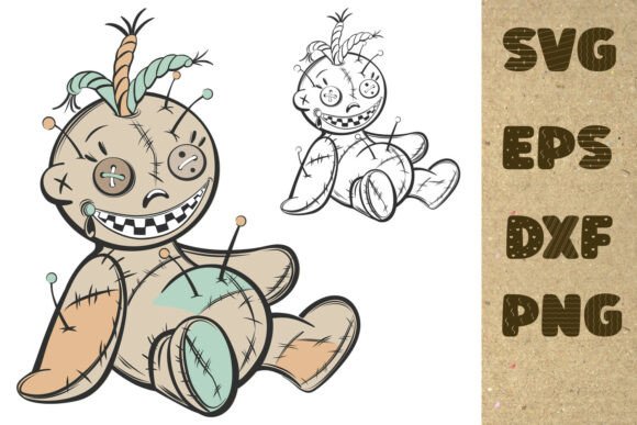 Voodoo Doll SVG: A Spooky-Cute Embroidery Pick